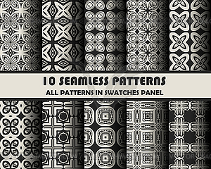 Set of geometric patterns for design - vector clip art