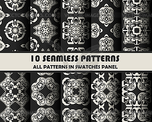 Set of geometric patterns for design - vector image