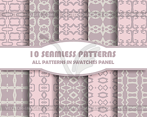 Set of geometric seamless patterns for design - vector image