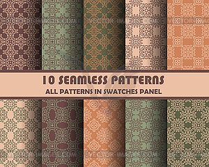 Set of geometric seamless patterns for design - vector clipart / vector image