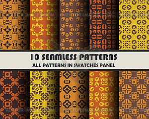 Set of geometric seamless patterns for design - vector image