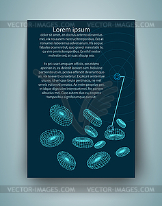 Brochure for blood research laboratory - vector image