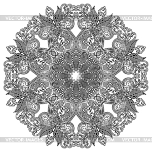 Circle ornament, ornamental round lace - vector clip art