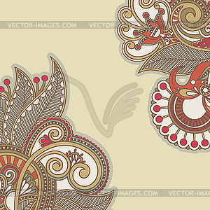 Ornate card announcement - vector clipart