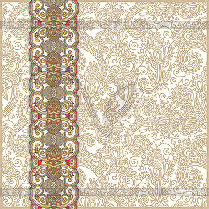 Ornate card announcement with ornamental stripe - royalty-free vector clipart