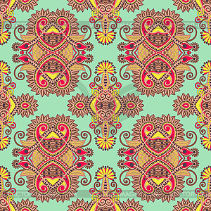 Geometry vintage floral seamless pattern - vector image