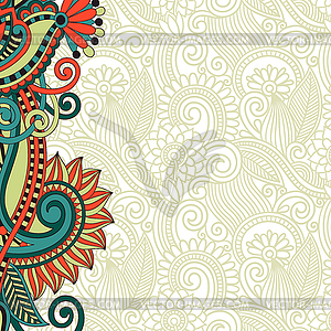 Vintage ornamental floral template - vector image