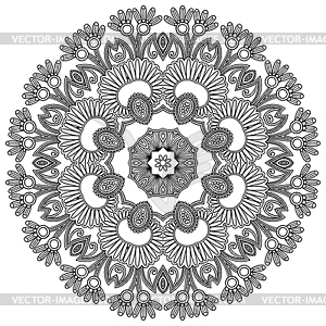 Circle ornament, ornamental round lace - vector EPS clipart