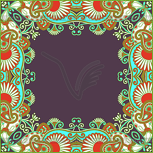 Floral vintage frame - vector image