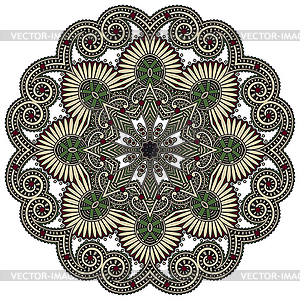 Circle ornament, ornamental round lace - vector EPS clipart