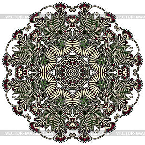 Circle ornament, ornamental round lace - vector clipart