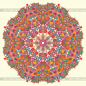 Circle ornament, ornamental round lace - vector clipart