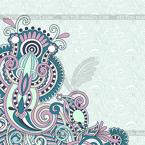 Vintage ornamental template - color vector clipart