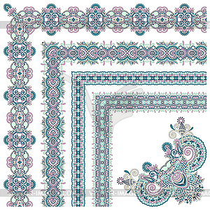 Floral vintage frame design - vector image