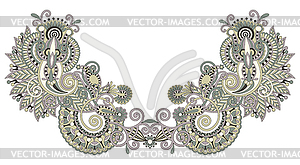 Neckline embroidery fashion - vector image