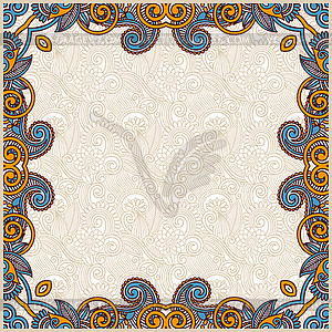 Floral vintage frame - vector image