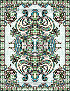 Ukrainian Oriental Floral Ornamental Seamless Carpe - vector clip art