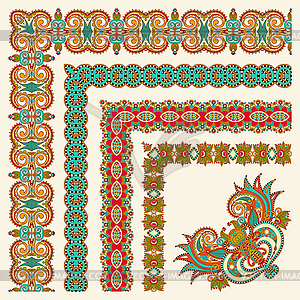 Collection of ornamental floral vintage frame design - vector clip art