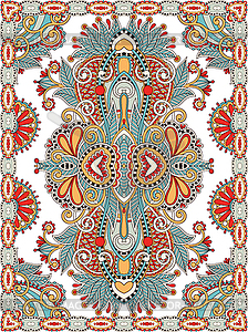 Ukrainian Oriental Floral Ornamental Seamless Carpe - vector clipart