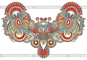 Neckline embroidery fashion - vector image