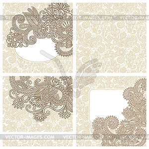 Ornate card announcement collection - vector clip art