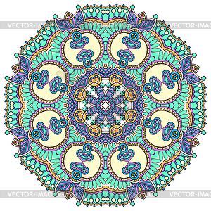 Орнамент Круг цветов, декоративный дизайн круглый кружево - графика в векторном формате