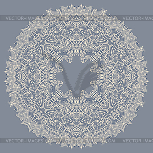 Circle ornament, ornamental round lace - vector clipart