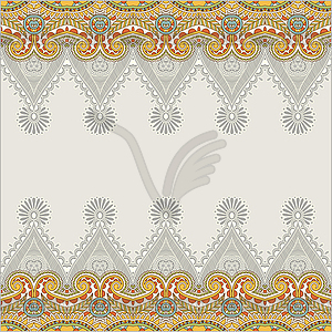 Ornate floral background with ornament stripe - vector clip art