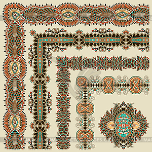 Collection of ornamental floral vintage frame design - vector clipart / vector image