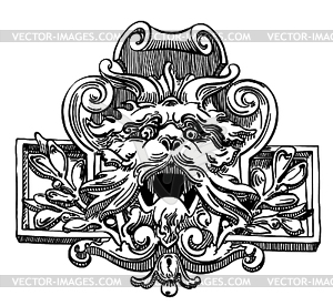 Ink drawing element of Lviv (Ukraine) historical - vector image