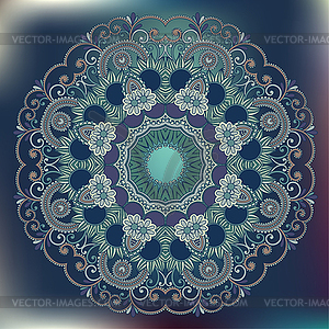 Circle ornament, ornamental round lace - vector clipart