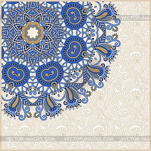 Ornamental circle template with floral background - vector clip art