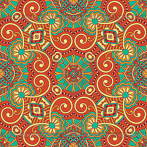 Traditional ornamental floral paisley bandanna - vector clip art