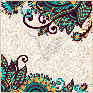 Ornate card announcement - vector image