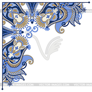 Ornate card announcement, frame element - vector image