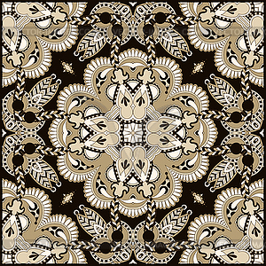 Traditional ornamental floral paisley bandanna - vector clip art