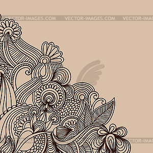 Ornamental vintage floral background with decorativ - vector image