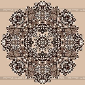 Circle ornament, ornamental round lace - vector clipart