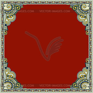 Ornamental floral vintage frame design - vector image