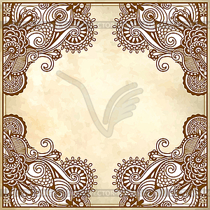 Ornamental floral pattern with place for your - vector image