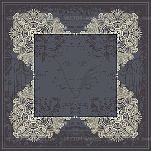 Flower design on grunge background - vector clip art