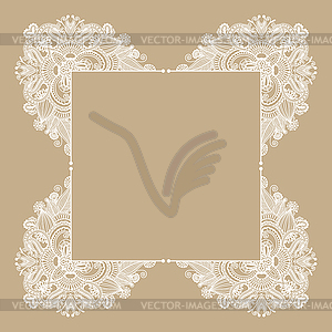 Floral vintage frame - vector image