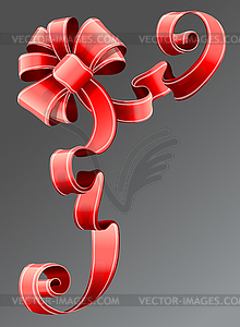 Red ribbon - vector image