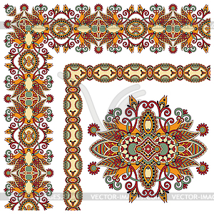 Collection of ornamental floral vintage frame design - vector image