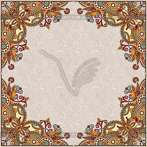Floral vintage frame - vector image