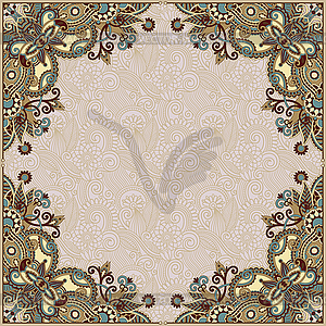 Floral vintage frame - vector image