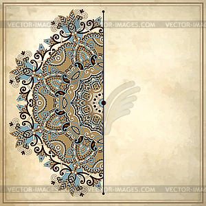 Ornamental floral circle pattern with place for you - vector clipart