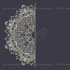 Декоративные шаблон круг с цветочным фоном - стоковое векторное изображение