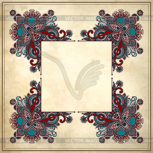 Ornamental floral pattern with place for your - vector clip art