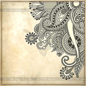 Flower design on grunge background - vector clipart